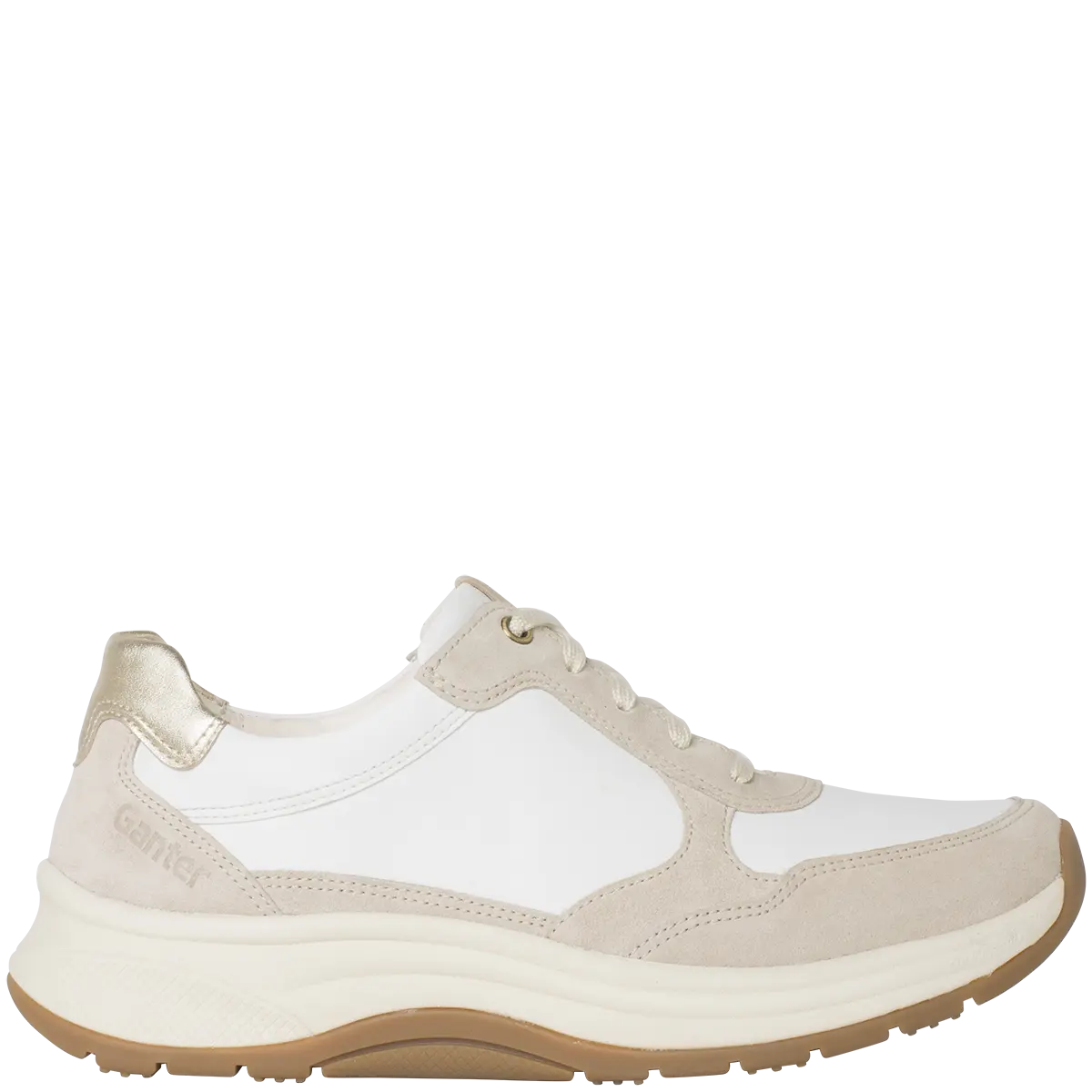 Ganter ERLEICHTERT das Gehen | ENTLASTET Rücken und Gelenke | VERBESSERT die Haltung Weiß