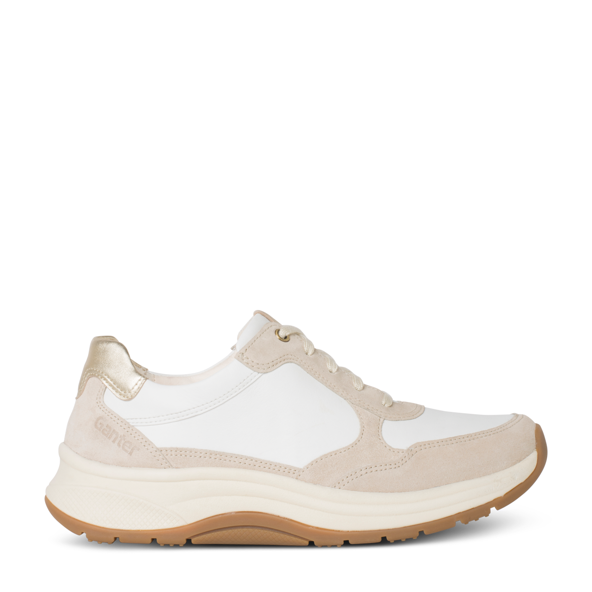 Ganter ERLEICHTERT das Gehen | ENTLASTET Rücken und Gelenke | VERBESSERT die Haltung Weiß